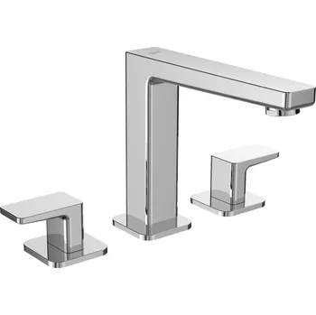 Vodovodní baterie Sapho TURSI tříprvková stojánková umyvadlová baterie bez výpusti, chrom