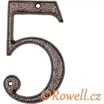 Nábytkové kování C3 Číslice 120 mm k.měď '5'