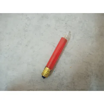 Vánoční dekorace Vánoční žárovky náhradní dlouhé svíčky Zlatokov svíčka 20V E10 Varianta: žárovka svíčka červená E10 20V