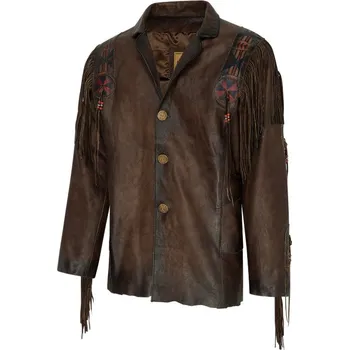 Pánský kabát Stars & Stripes Bunda kožená Paco Stars & Stripes, pánská, hnědá XXL