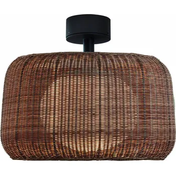 Lampička Stropní svítidlo Bover LED Fora, grafitově hnědá/hnědá, Ø 50 cm - Stříška - Ø 12 cm, výška 5 cm grafitově hnědá, hnědá LED 18,2 W celkem - Doprava zdarma