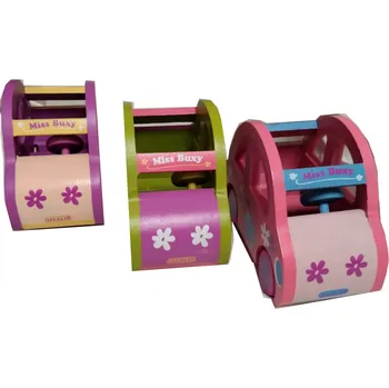 Dřevěná hračka Dřevěné auto pro holky