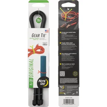 Stahovací páska Drát vázací 2ks Gear Tie Nite Ize - černý