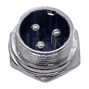 Elektrický konektor LaskaKit_cz Konektor GX16 16mm - 3 piny, panel