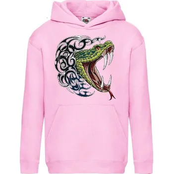 Chlapecká mikina detska-znackova-mikina-digitalni-potisk-tatoo-kobra Barva: Pink - růžová, velikost: 164
