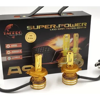 Autožárovka LED autožárovky H4 A9 COB canbus 40000lm 2x200W 6000K, sada 2ks (Sada LED autožárovek do hlavních světlometů 2x200W)