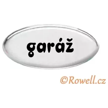 Dveřní kování SD Štítek stříbrný 'garáž'