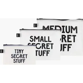 Kosmetický kufr LOQI cestovní pouzdra na zip - Fashion - TRANSPARENT Secret and Classified