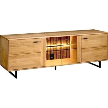 Komoda Dubová televizní komoda včetně osvětlení TRAMONTO typ 25