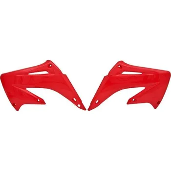 RACETECH kryt chladiče HONDA CR 125/250 02-07, barva červená (CVCR0RS0203) HONDA CR250 rok 02-07