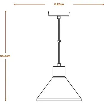 Závěsné svítidlo LEDVANCE Concrete Wood, Ø 22 cm, beton, šedá barva tmavě šedá, dřevo, černá 1 x 25 W - Doprava zdarma