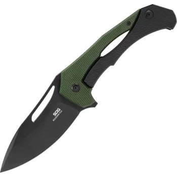 SOG Knives SOG Bulwark Black D2 Green Micarta