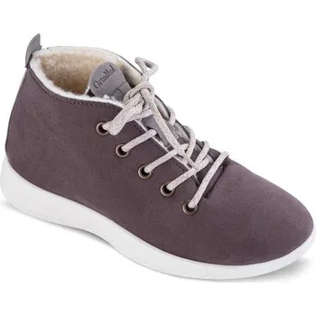 Dámská zimní obuv Dámské zateplené kotníkové šněrovací boty taupe vel. 39