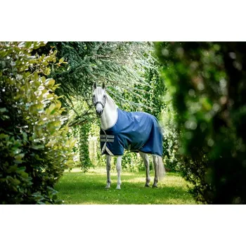 Deka pro koně Deka výběhová Amigo Bravo 12, 250 g, navy/titanium grey & silver Délka zad: 140 cm