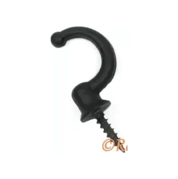Nábytkové kování H1m Háček černý s vrutem