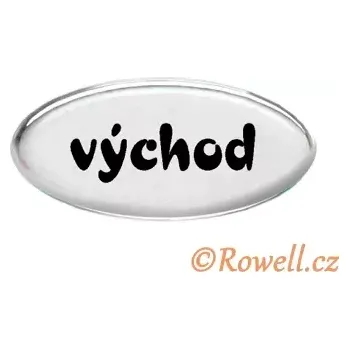 Dveřní kování SD Štítek stříbrný 'východ'