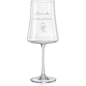 Víno SKLENICE NA VÍNO S NÁPISEM “MAMINKA MIMO PROVOZ”