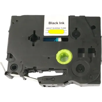 Pásek do tiskárny Smršťovací bužírka - BROTHER HSe-611 - 6 mm žlutá - černý tisk - kompatibilní