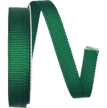 Stuha Stuha rypsová ELEGANCE DARK GREEN tmavě zelená 15mm x 4m (5,- Kč/m) (Stuha rypsová, tmavě zelená, lesklá, oboustranná)