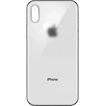 Náhradní kryt pro mobilní telefon Sklo zadního krytu s větším otvorem na kameru iPhone XS - stříbrné Stříbrná