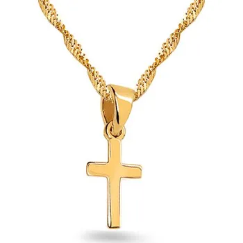 Přívěsek Drobný přívěsek křížek v bílém zlatě IZ24708A + dárkové balení LUXUS zdarma