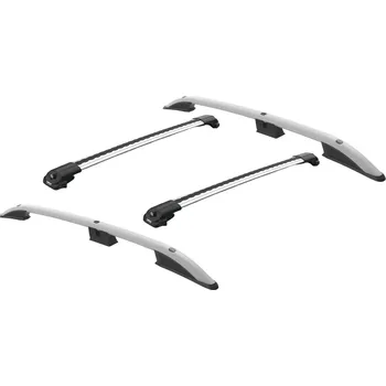 Příčník na automobil Turtle Crown podélníky + příčníky na Ford Tourneo Custom L1 2024-2025 fixní body, stříbrné (fixní body, délka vozu L1 krátký)