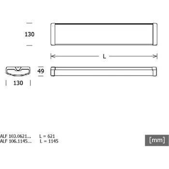 Lampička Fagerhult AllFive, délka 114,5 cm, 38 / 28 W, 4 000 K, IP44 bílá LED 38 W celkem - Doprava zdarma