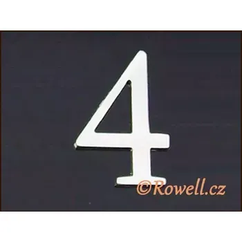 Nábytkové kování C5 Čísélko stříbro '4'