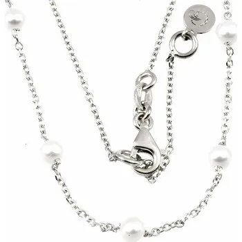 Náhrdelník ŠPERKY-NM, Náhrdelník s perličkami bílé zlato 1039 Délka náhrdelníku: 42 cm