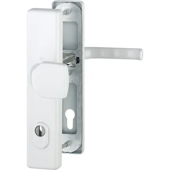 Stavebniny Bezpečnostní kování na vchodové dveře LONDON, klika-koule 67 - 77 mm Bílá Se zakrytím
