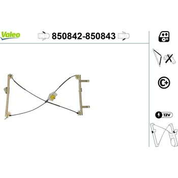 Stahovačka okna Zvedací zařízení oken VALEO 850842