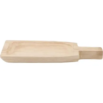 Přírodní dřevěný dekorační podnos s rukojetí Tippo - 32*15*4 cm