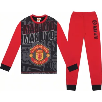 Chlapecké pyžamo MANCHESTER UNITED FC Dětské pyžamo Manchester United FC, červené, dlouhý rukáv Velikost: 7-8 r