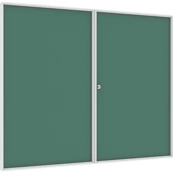Kancelářský nábytek Vnitřní magnetická vitrína, zelená, 1200 x 1500 mm