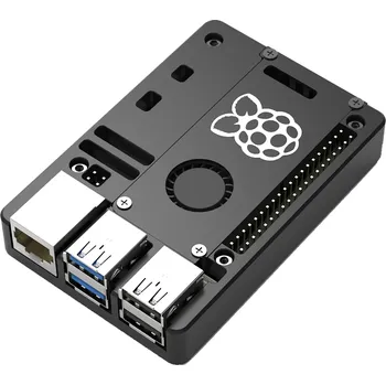 Vývojová deska Geekworm N311 Raspberry Pi 5 Ultra-Thin CNC hliníková krabička + chladič + ventilátor N311