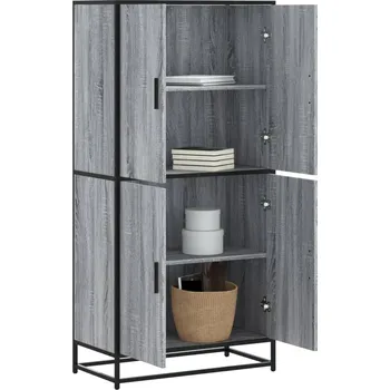 Příborník do zásuvky vidaXL Skříň highboard šedá sonoma 68 x 35 x 139 cm kompozitní dřevo