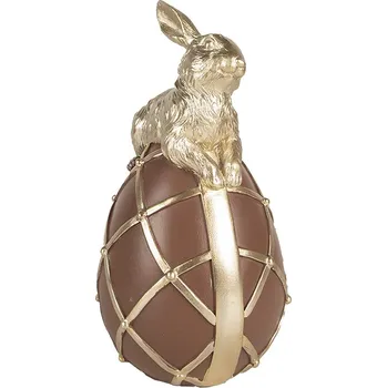 Dekorace zlatý králík na čoko vejci - Ø 10*20 cm