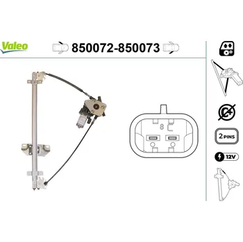 Stahovačka okna Zvedací zařízení oken VALEO 850072