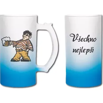 Pelisport Skleněný půllitr sv. modrý 2 Všechno nejlepší