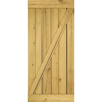 Interiérové dveře Dřevěné posuvné dveře na stěnu MODERN RUSTIC Z Dýha - Dub Prasklina