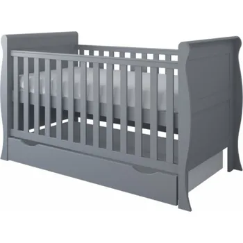 Dětská postýlka Postýlka 140/70 cm Francesca - šedá - 3v1 se šuplíkem