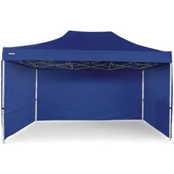Zahradní stan Nůžkový Párty stan 3x4,5m Ocelový Standard - 4ks plné bočnice barva Modrá
