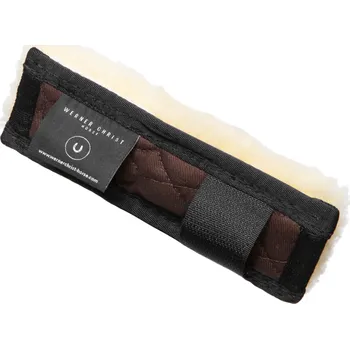 Věšák na sedlo a uzdečku Werner Christ Horse Beránek na podbradní řemínek Werner Christ Horse, brown/nature 7x14 cm