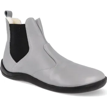 Dámská zimní obuv Barefoot dámské zimní boty Jampi - Lola chelsea světle šedé s vlnou Velikost: 40