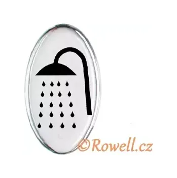 Nábytkové kování SDP3 Štítek -sprcha stříbrná