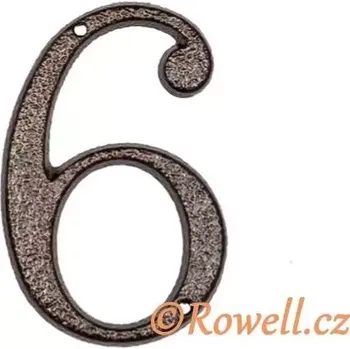 Nábytkové kování C3 Číslice 120 mm k.měď '6'