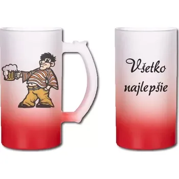 Pelisport Skleněný půllitr červený 2 Všetko najlepšie