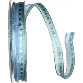 Stuha POSLEDNÍ KUSY! Stuha organzová ESPRIT BLUE světle modrá 15mm x 20m (3,50 Kč/m) (Stuhy organzová, světle modrá, transparentní, s drátkem v lemu)