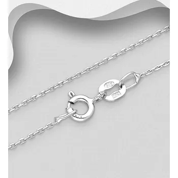 Náhrdelník Italský rhodiovaný stříbrný řetízek 45.7 - 50.8 cm, nastavitelný AG 925 ≤ 1,8 g