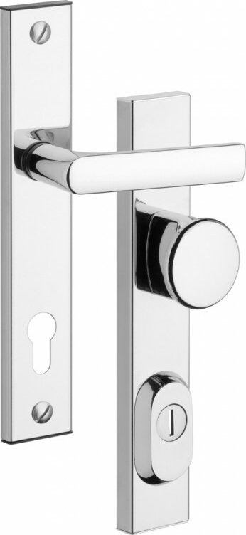 ROSTEX Bezpečnostní kování BK R1 (BT3) Provedení: Knoflík PZ (klika/knoflík pro FAB), Rozteč: 90 mm, Povrch: Nerez chrom (0100)